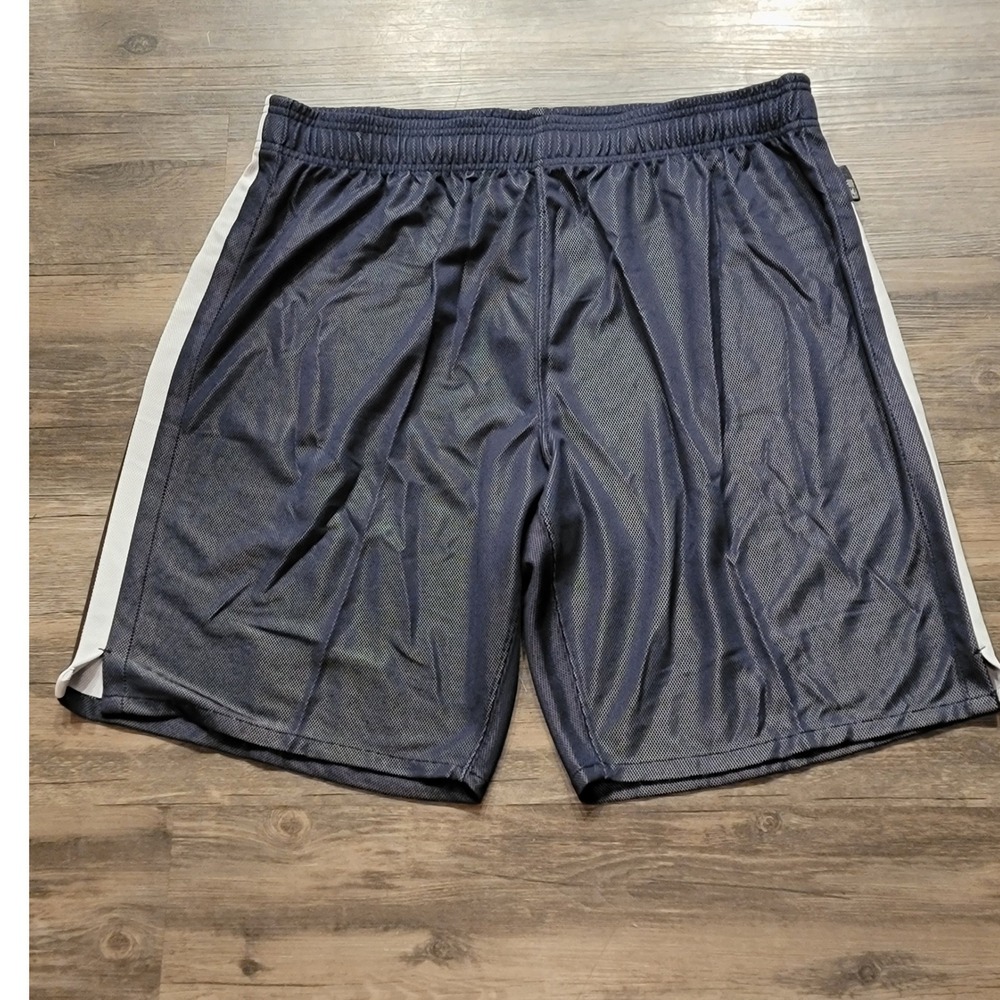 NBA Fusion Reebok Mens Basketball Shorts Navy Blue White Mesh Athletic Size XL